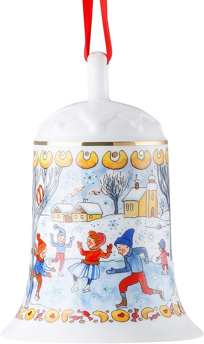 Winterfreuden Porzellanglocke 12 cm limitiert