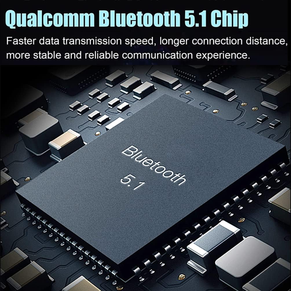 QSPORTPEAK Motorrad Helm Bluetooth 5.1 Headset, E1+ mit CVC-Geräuschunterdrückung Funktion und 3D-So