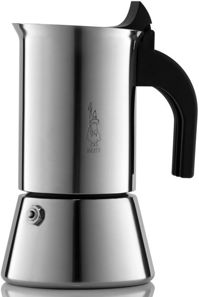 Bialetti Venus Espressokocher für induktion, Stahl, Silber, 0 cm, 400 4 tassen Old Venus, 4 tassen O