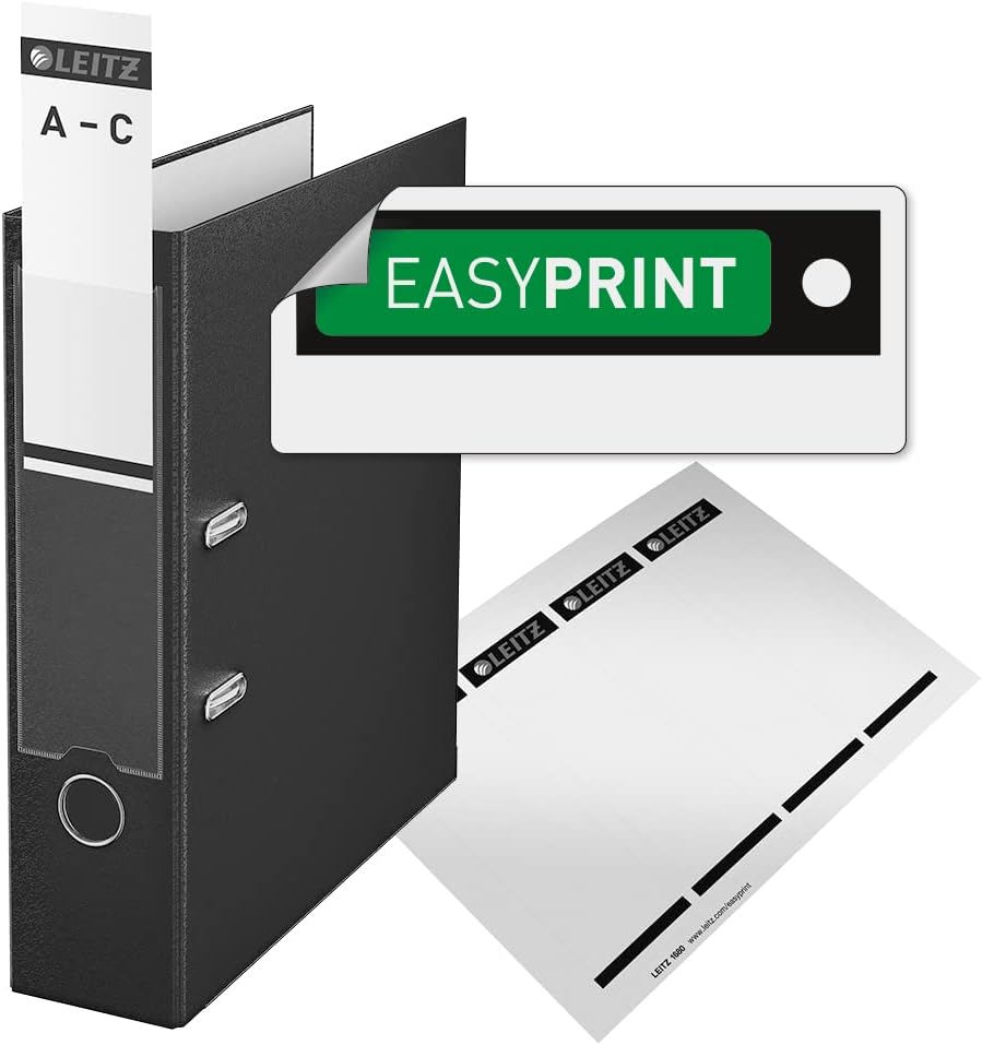 Leitz Qualitäts-Ordner 180° Plastik A4, 10er Pack, Grün, 8 cm Rückenbreite, PP-laminierter Einband,