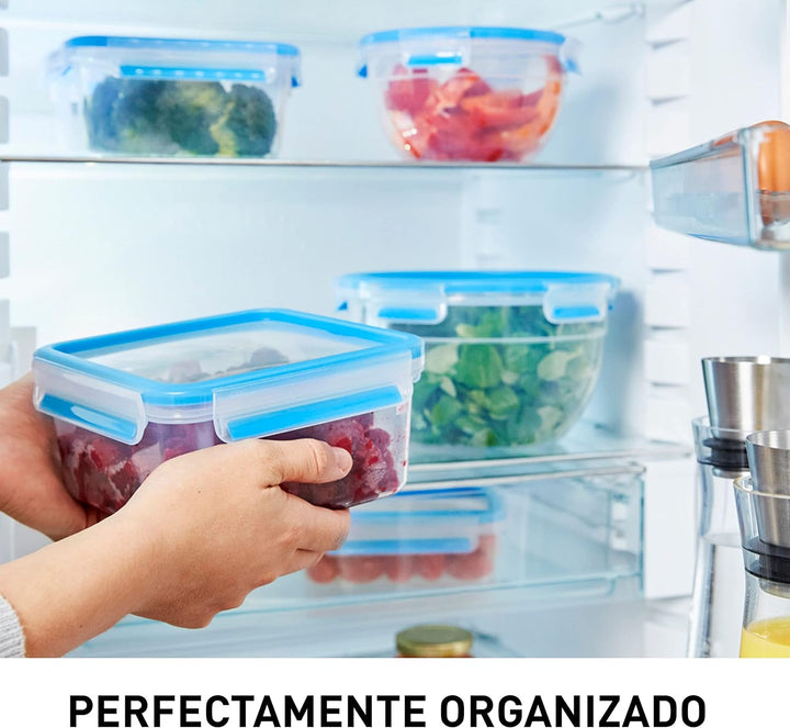 Emsa Clip&Close Fresh 6er Set luftdichte Behälter, 0,8 l, hygienisch, geruchs- und geschmacksneutral