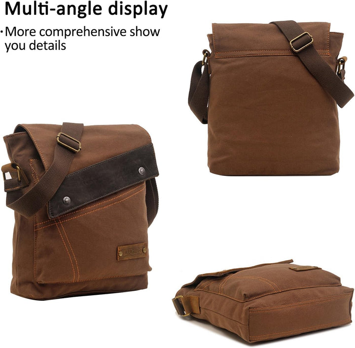 FANDARE Vintage Messenger Bag Umhängetasche Schultertasche Laptoprucksäcke Tasche Crossbody Bag Kuri