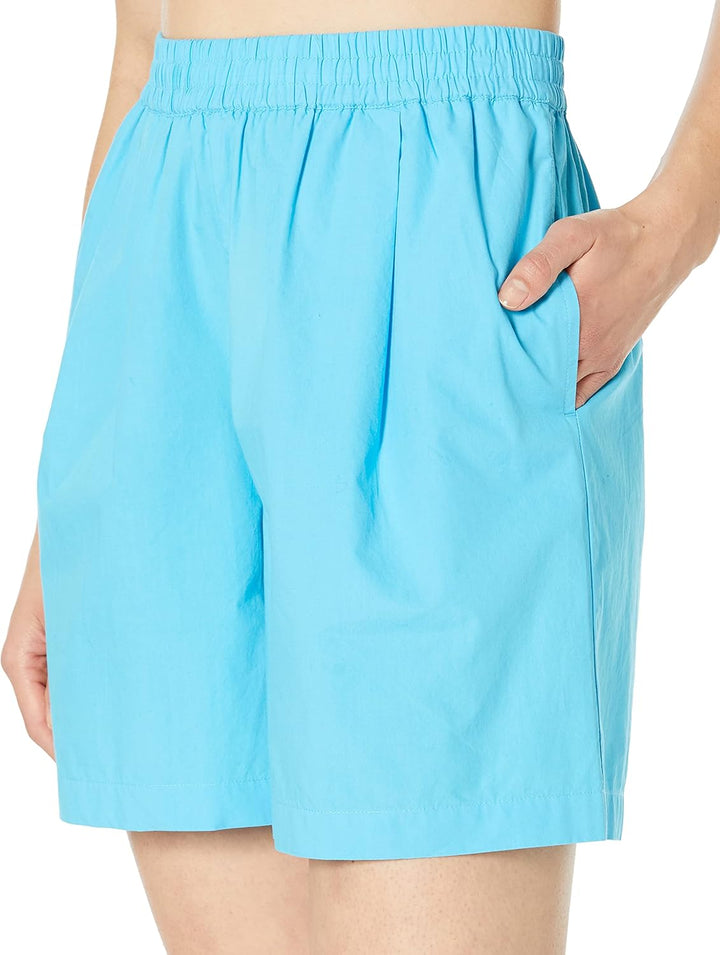 The Drop Damen Shorts Jada Shorts mit Hoher Taille und Lockerem Schnitt M Ozeanblau, M Ozeanblau