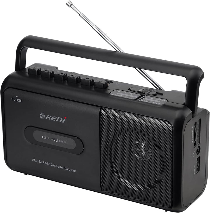 Tragbarer Kassettenplayer Boombox mit AM/FM Radio Stereo, Kassettenrekorder mit Kopfhöreranschluss,