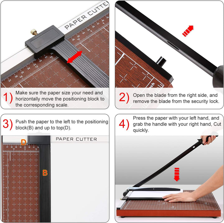 Profi Papierschneider A3 Fotoschneider Hebelschneider Papierschneidemaschine Schneidegerät Bindegerä