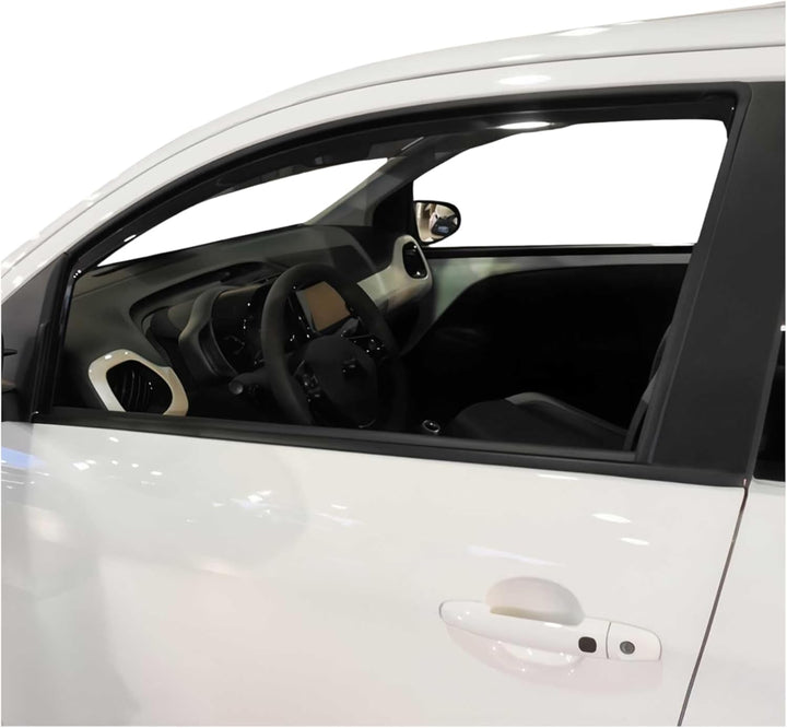 OMAC Windabweiser Regenabweiser kompatibel mit Toyota Aygo 2014-2023 5trg Vorne Dunkel Acryl 2X