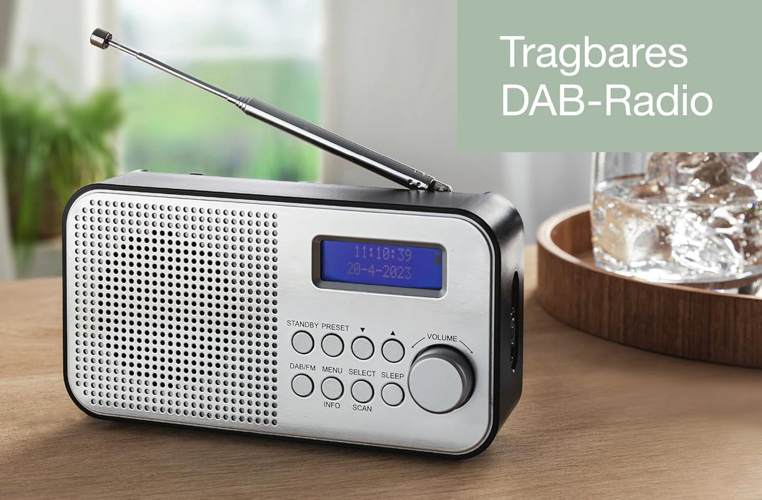 NEWTRO TRAGBARES DAB-Radio MIT INTEGRIERTEM AKKU (DAB/FM-Radio, Lautsprecher, KOPFHÖRERANSCHLUSS, TA