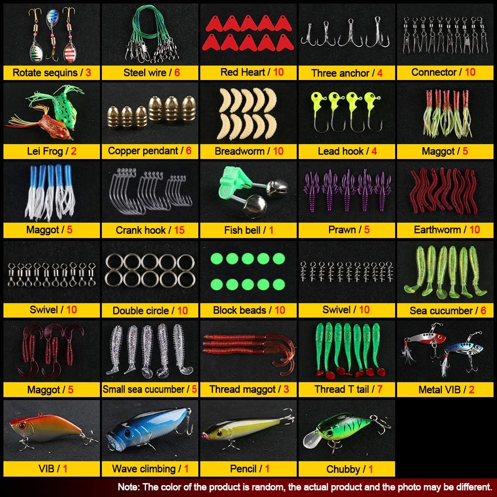 Leeko Angelköder, Spinner Angeln Set, Kunstköder Blinker Gummiköder für Hecht Forelle Zander