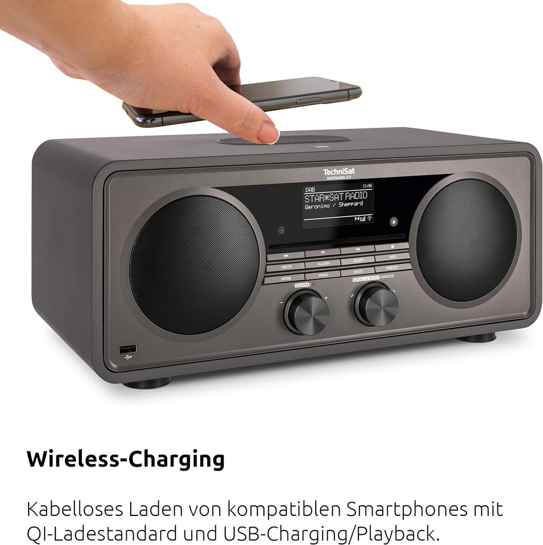 TechniSat DIGITRADIO 631 - Stereo Internetradio (DAB, UKW, 70 Watt 2.1 System m. Subwoofer, CD, USB,