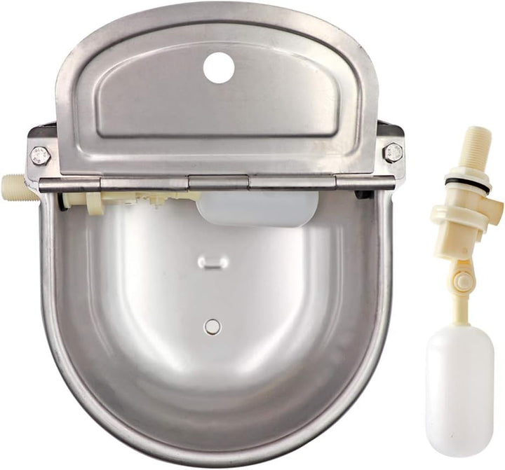 MUALROUS Automatische Hund Wasserschale Viehwasserschalen Edelstahl-Tiertrinker mit 2Pcs einstellbar