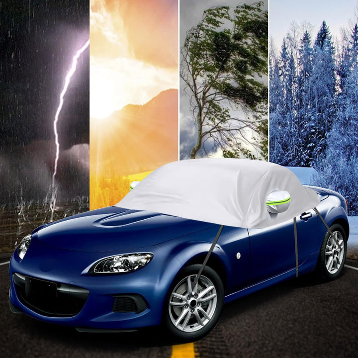 Autoabdeckung Wasserdicht Ersatz für Mazda MX-5 Miata MK4 ND 2015-2024, Sonnenfest Hälfte Autoabdeck