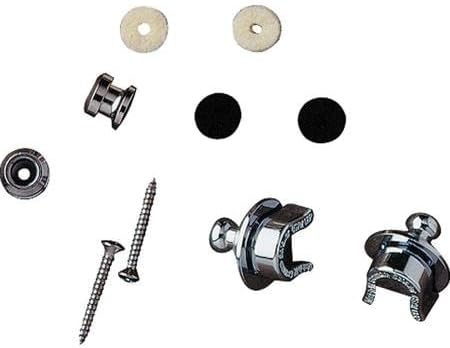 Fender Straplock Kit Chrom Strap Lock Buttons Single, Chrom Strap Lock Buttons Single