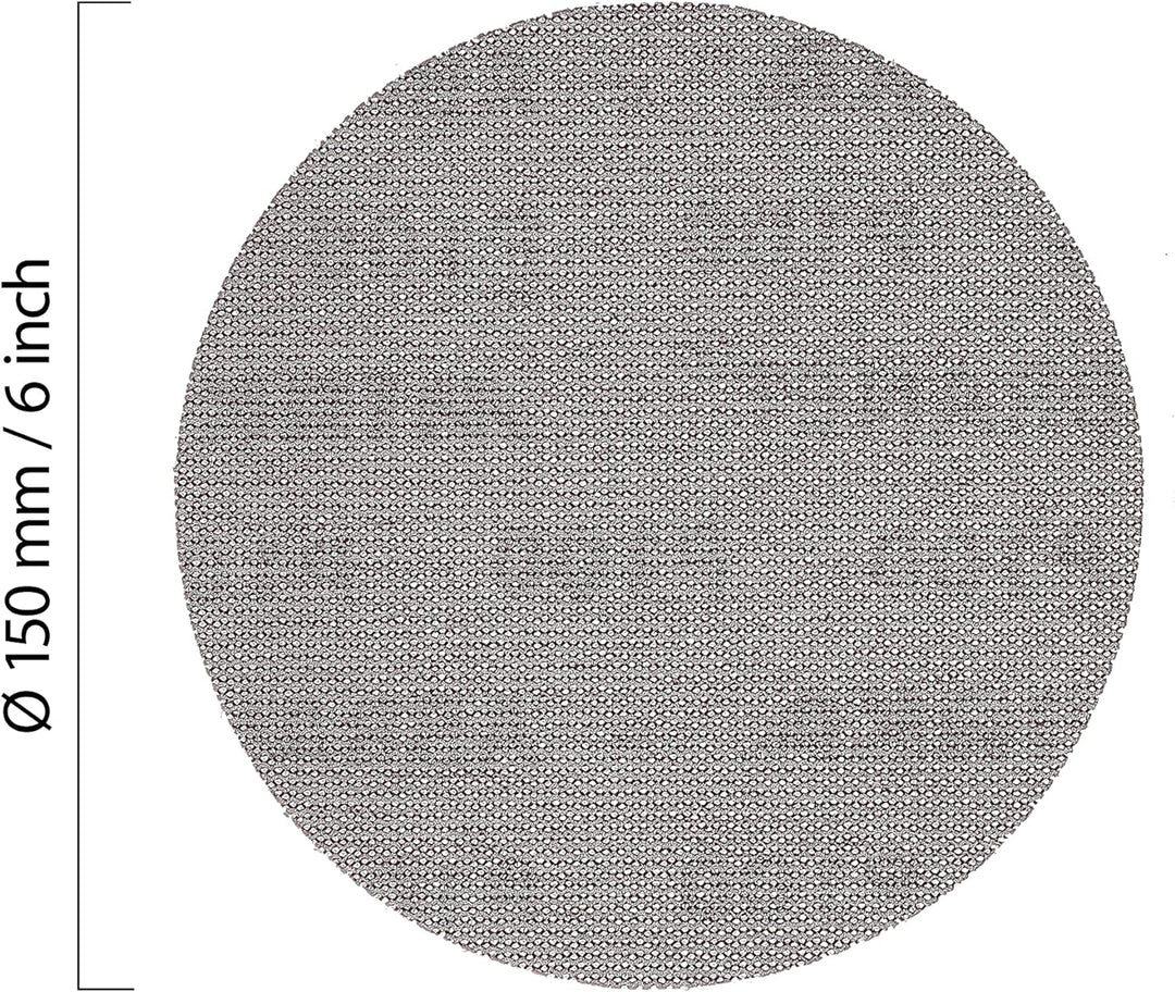 50x MIRKA Haftschleifscheibe ABRANET Grip 150mm K.150 f.HO/Metall/Lack/Ku. P150 Single, P150 Single