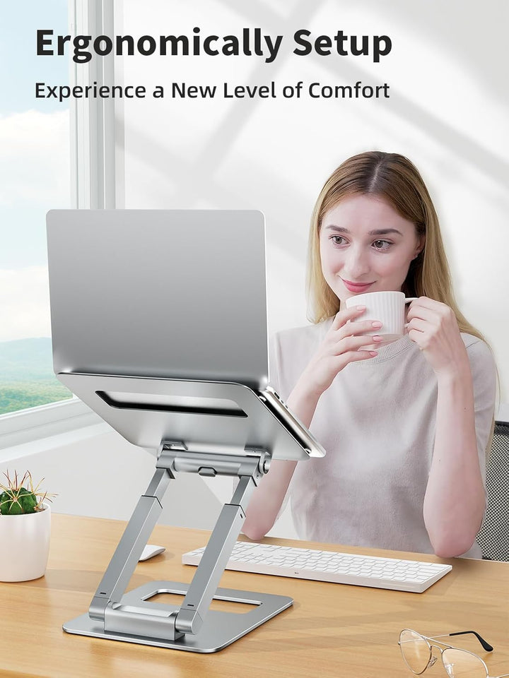 tounee Laptop Ständer Höhenverstellbar, Ergonomischer Computer Ständer, Adjustable Laptop Stand, Not