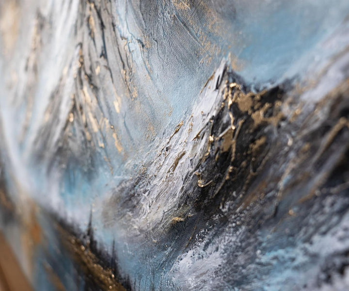 YS-Art Schöne Acryl Gemälde Berge auf Leinwand handgemalt Wandbild Wohnzimmer modern Wohndekor Bilde