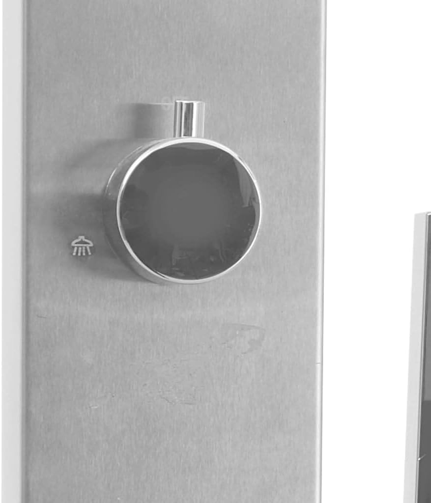 vidaXL Gartendusche Edelstahl Gerade