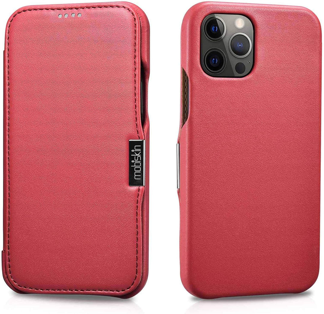 Mobiskin Hülle kompatibel mit Apple iPhone 12 und iPhone 12 PRO (6,1 Zoll), Handyhülle mit echtem Le