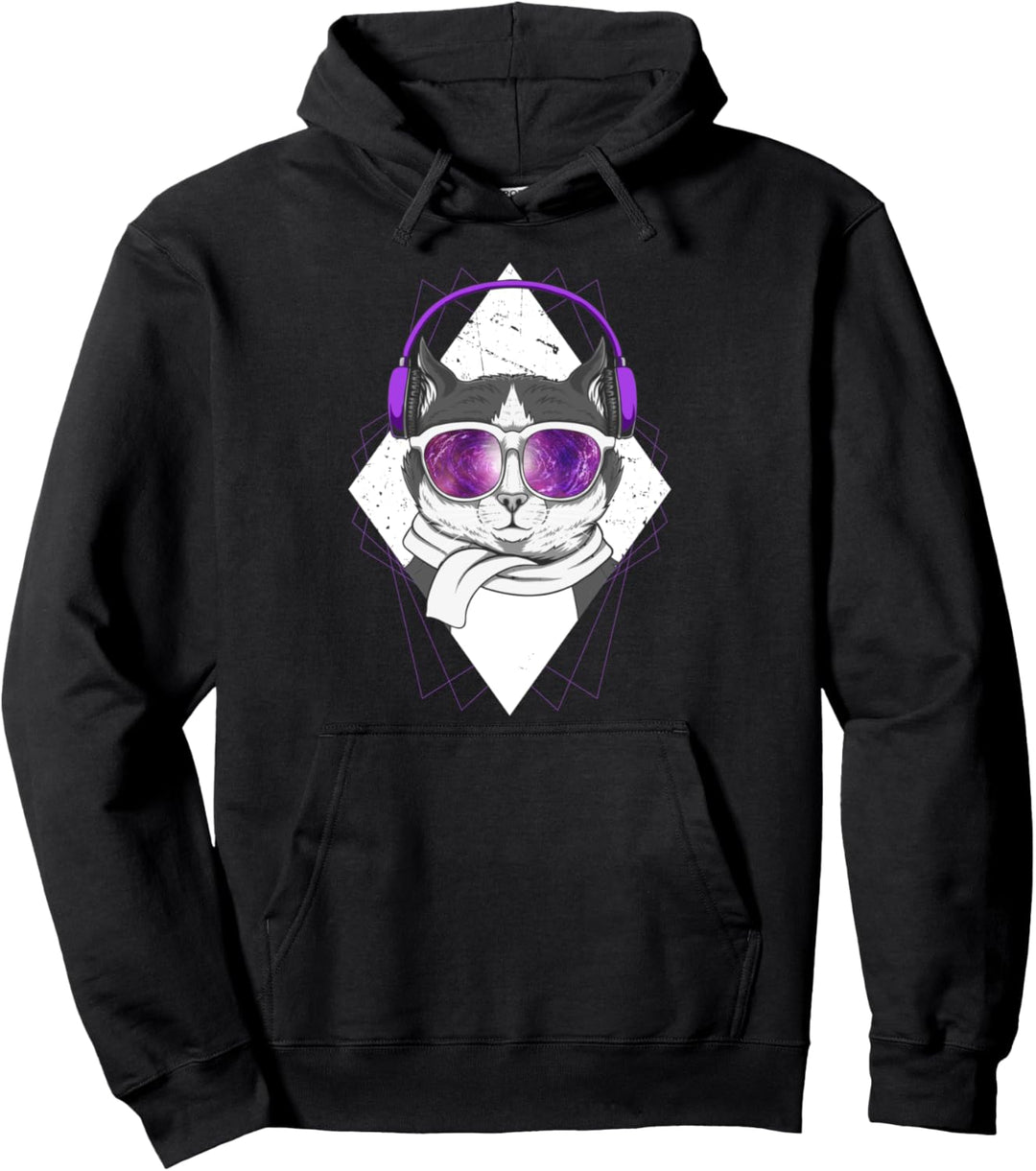 DJ Kopfhörer cooles Festival tshirt Disc Jockey Club Music Pullover Hoodie