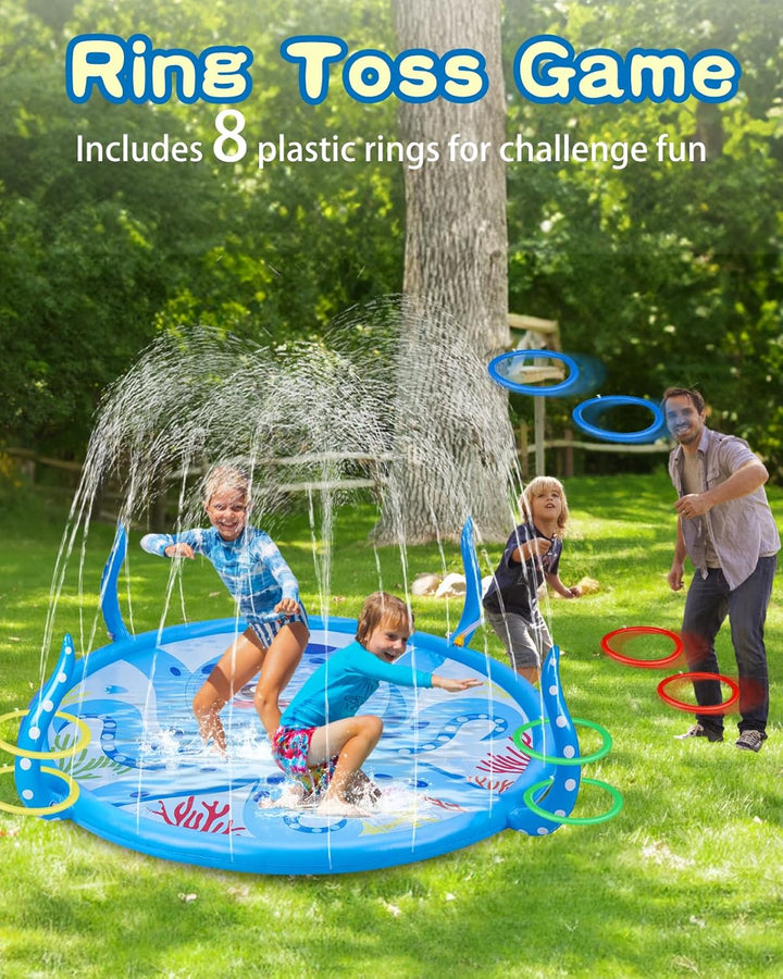 Anpro Sprinkler für Kinder, Aufblasbare Octopus-Wasserspielzeuge für Jungen und Mädchen, Sommer Outd