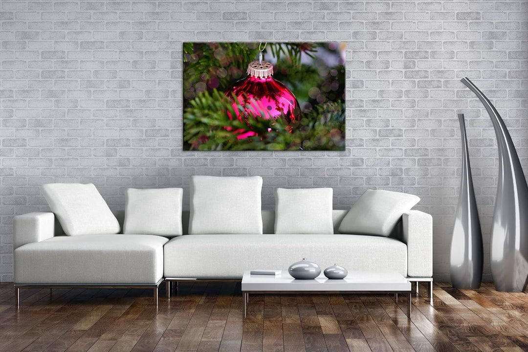 deyoli Weihnachtlicher Schmuck Format: 80x60 als Leinwandbild, Motiv fertig gerahmt auf Echtholzrahm
