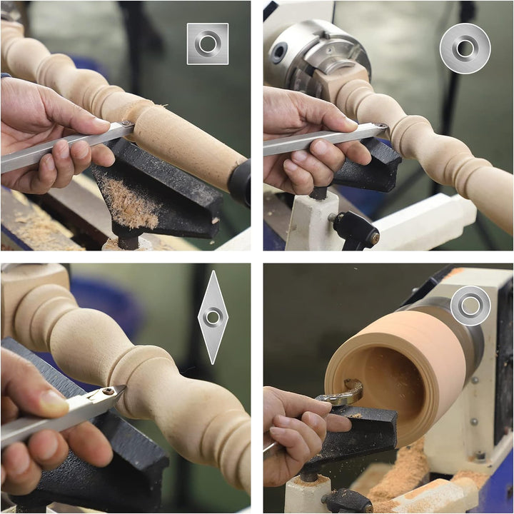 DEEFIINE Drechseleisen Set,Drehwerkzeuge für Holz Mit Hartmetall-Schneidplatten,verstellbare Drechse