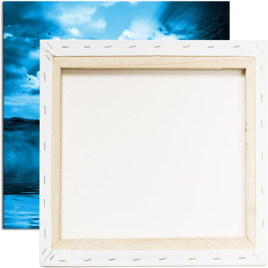 deyoli verschleierte Frau Format: 40x40 Effekt: Monocrome Blau als Leinwand, Motiv fertig gerahmt au