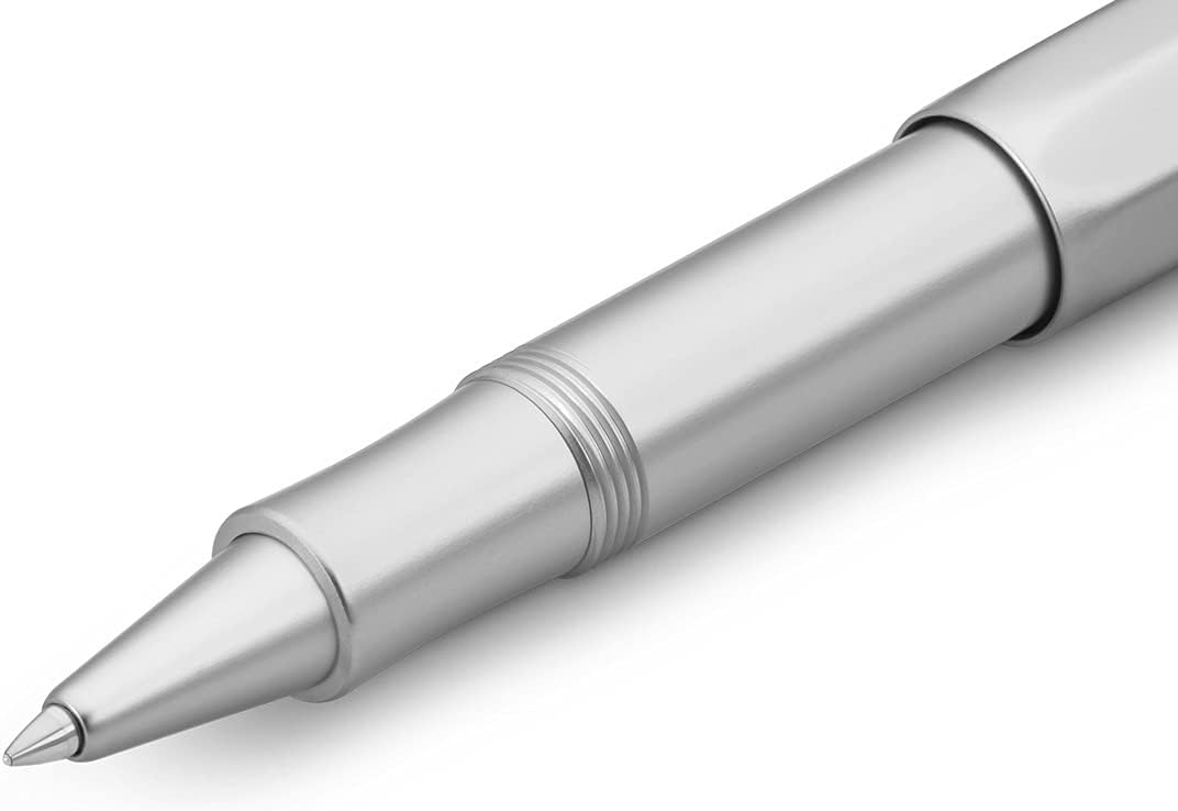 Kaweco AL Sport Silber Gel- / Kugelschreiber inklusive 0,7 mm Rollerball Tintenroller Mine für Links
