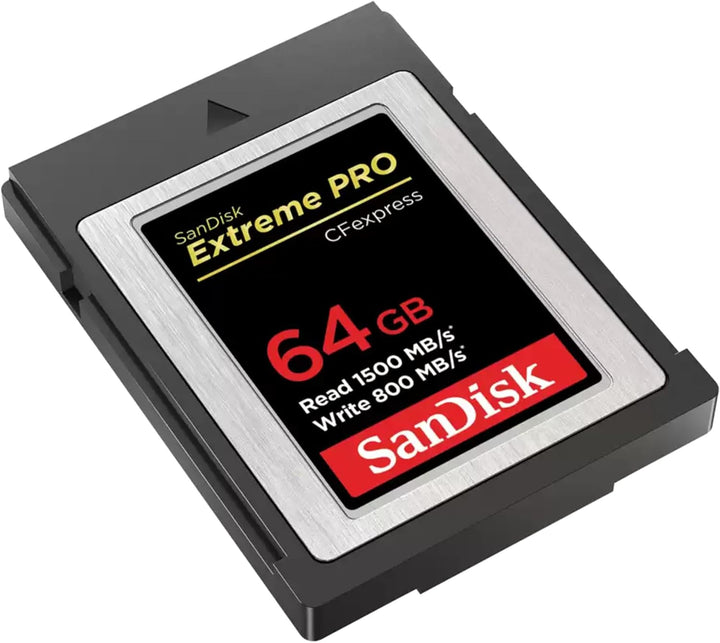 SanDisk Extreme Pro CFexpress-Speicherkarte Typ B 64 GB (1.500 MB/s Lesen, 800 MB/s Schreiben, Rescu