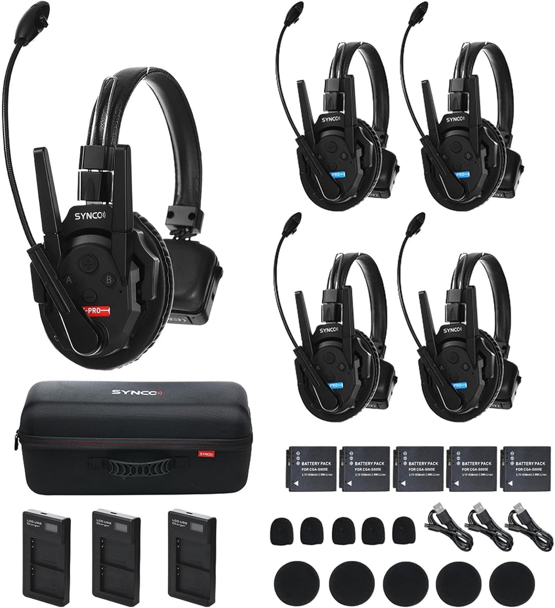SYNCO XTalk XPro5 XPro X5 2.4GHz Wireless Headset Intercom System Microphone Random Master Device 50