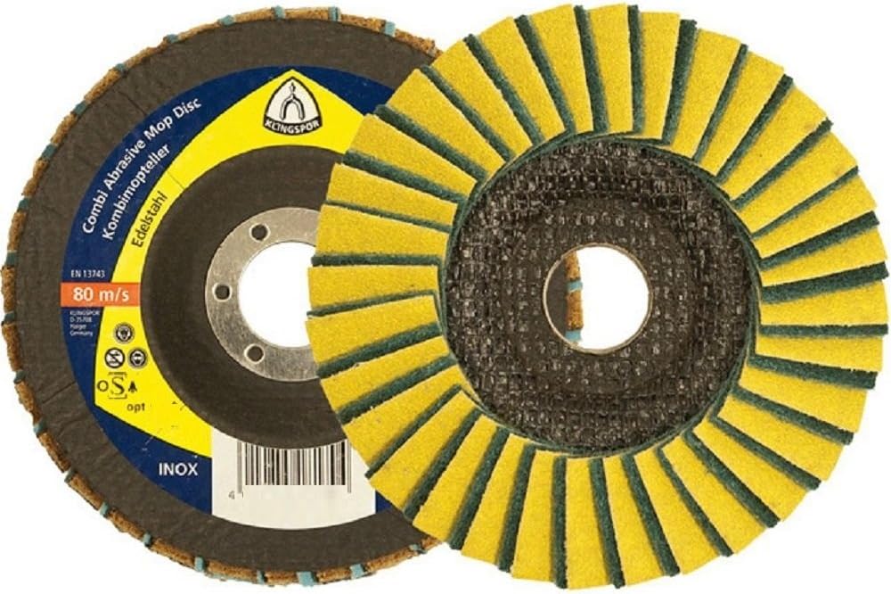 Klingspor 312558 SMT 850, Combi-Schleifmop Scheibe Spezial, Verpackungseinheit 5, 115X22,23, 80, 5