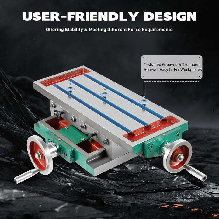 Kreuztisch Frästisch 450 x 170 mm, kreuztisch Tischbohrmaschine Metall Fräsmaschine, Multifunktions