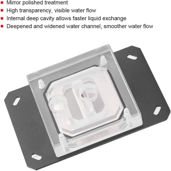 ASHATA Wasserkühlblock, CPU Wasserblock für AMD-Serie AM3/AM4-Desktop-Peripheriegeräte Computerzubeh