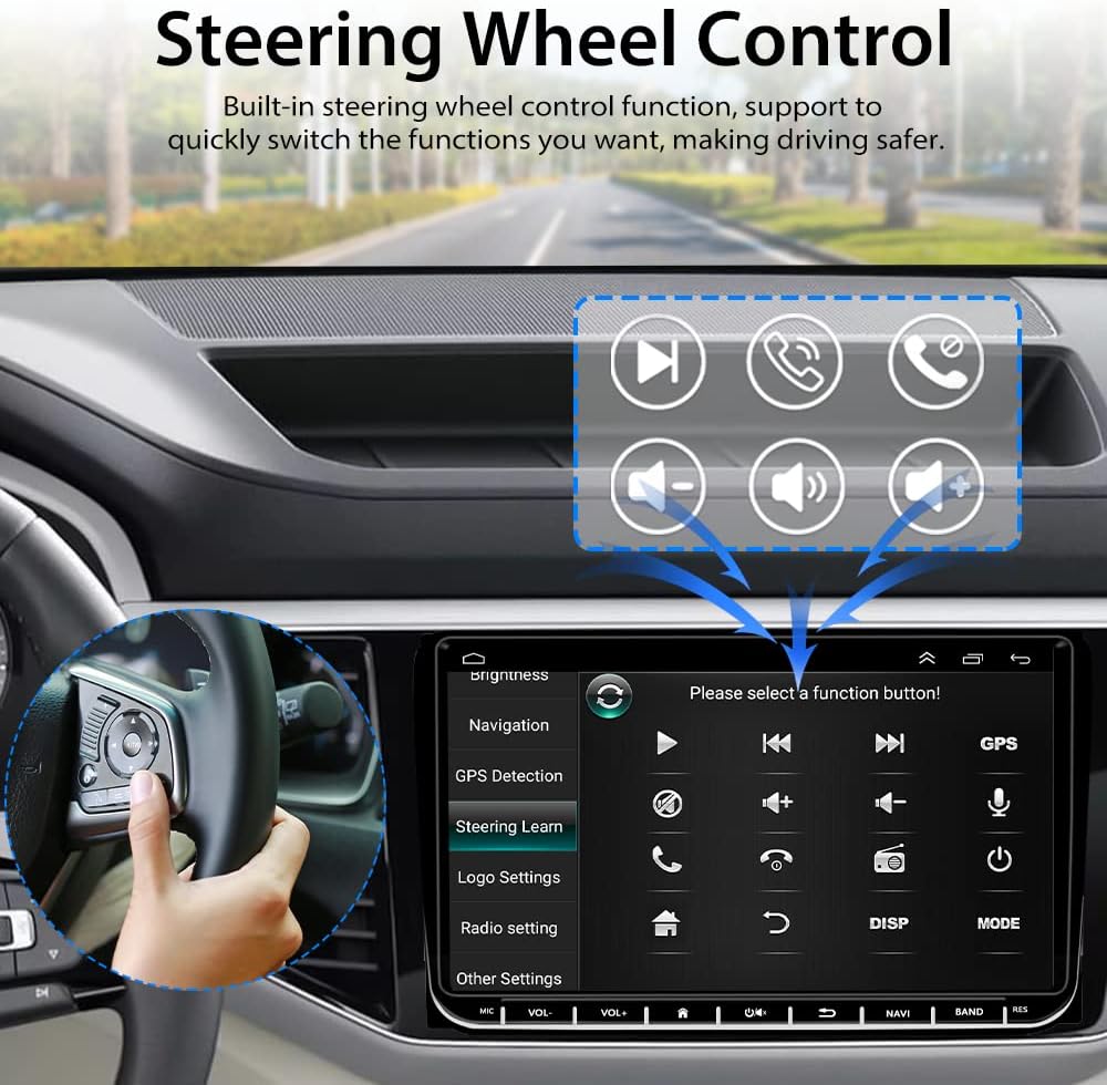 Hikity 9 Zoll Touchscreen Android Autoradio für VW Golf 5 Golf 6 Passat Polo Tiguan Caddy mit CarPla