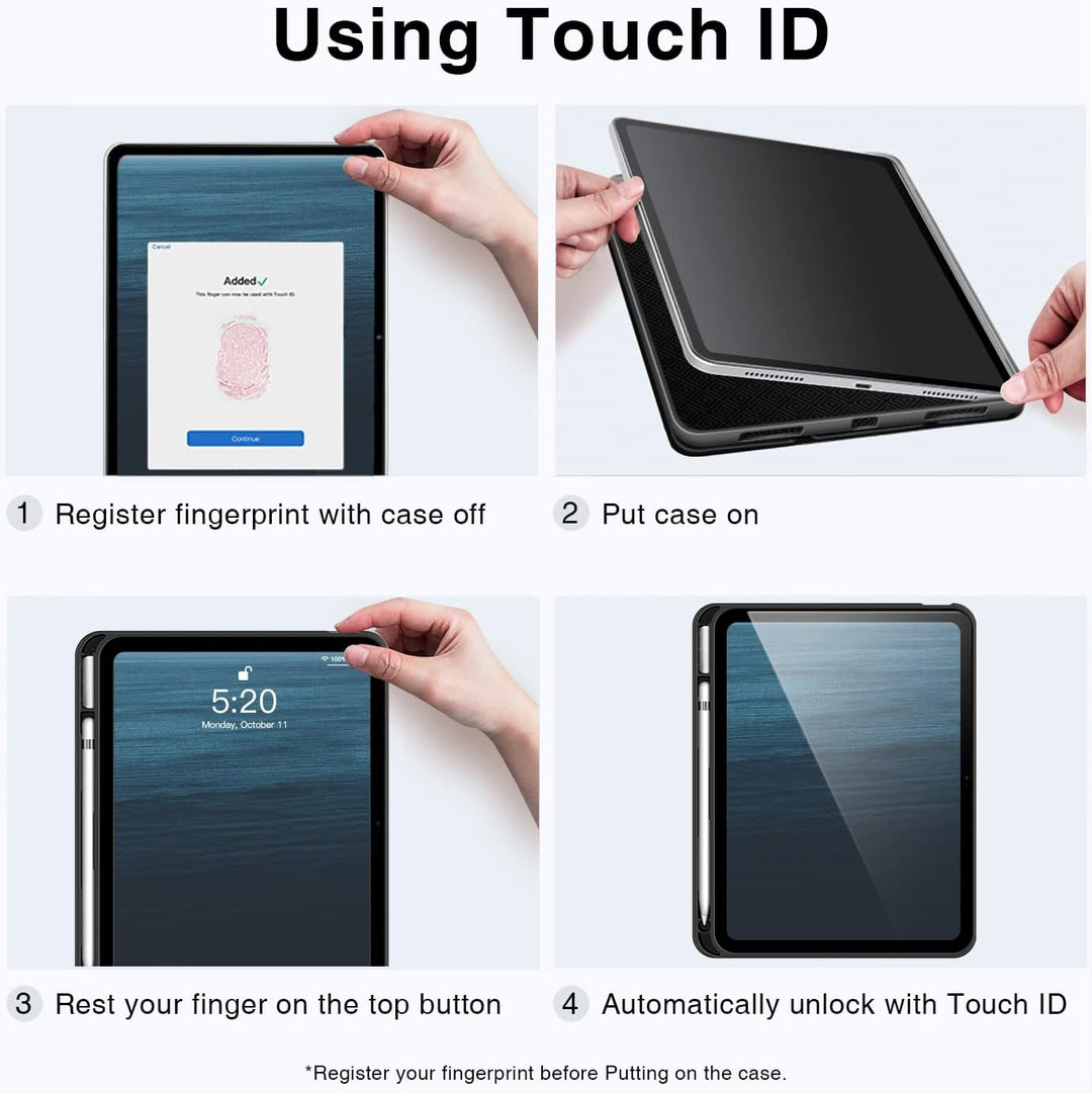 Antbox Hülle für iPad 10 Generation 2022 10,9 Zoll mit stifthalter Apple Pencil Halter Auto Schlaf/W