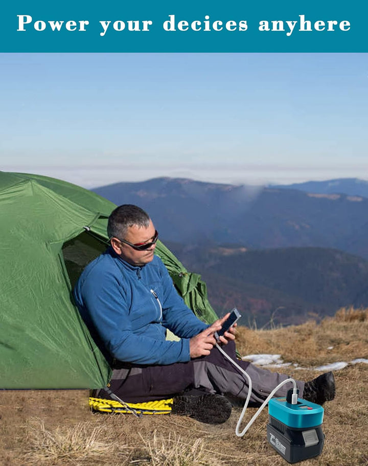 URUN USB-C Ladegerät 65W 3A Schnellladegerät für Makita akku 18V, Handy-Ladegerät-Adapter mit 5V USB