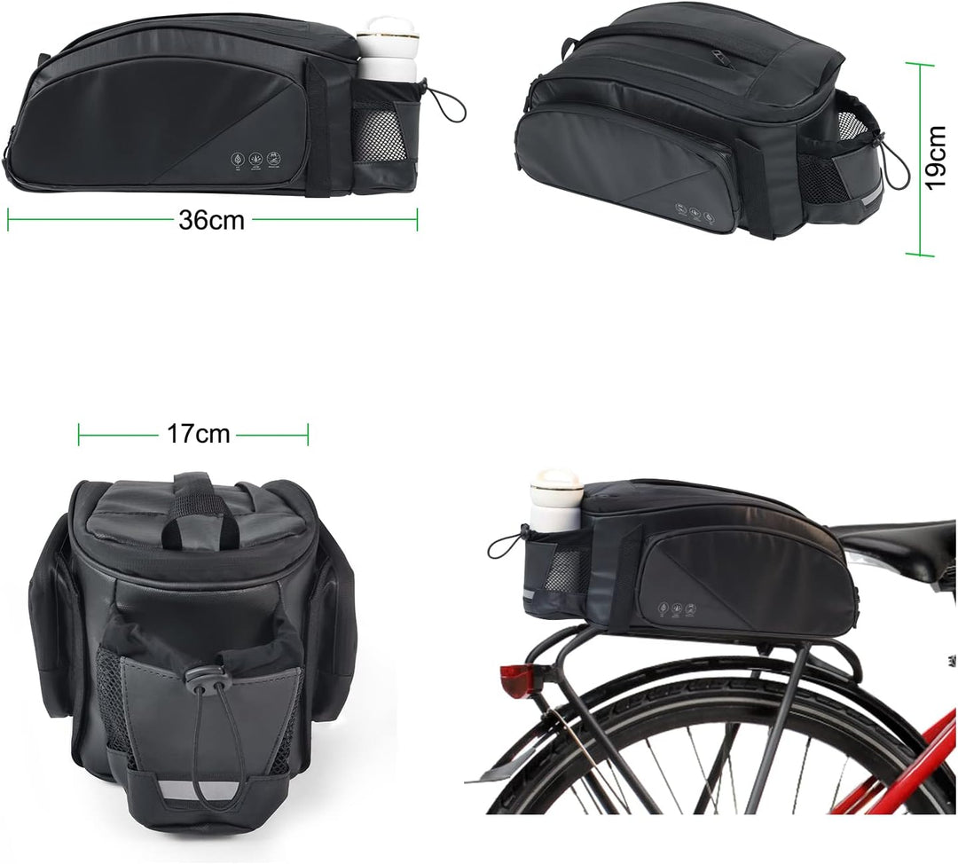 HOMPER Fahrradtaschen für Gepäckträger Wasserdict Fahrradtaschen Reflektierend Gepäckträgertasche Mu