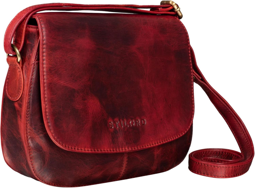 STILORD 'Savannah' Umhängetasche Damen Leder Handtasche kleine Schultertasche Crossbody Bag Ausgehta
