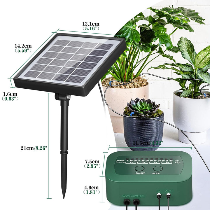 Solar Bewässerungssystem, SoulBay Automatisches Bewässerungssystem Set mit Timer und 150 cm Schlauch