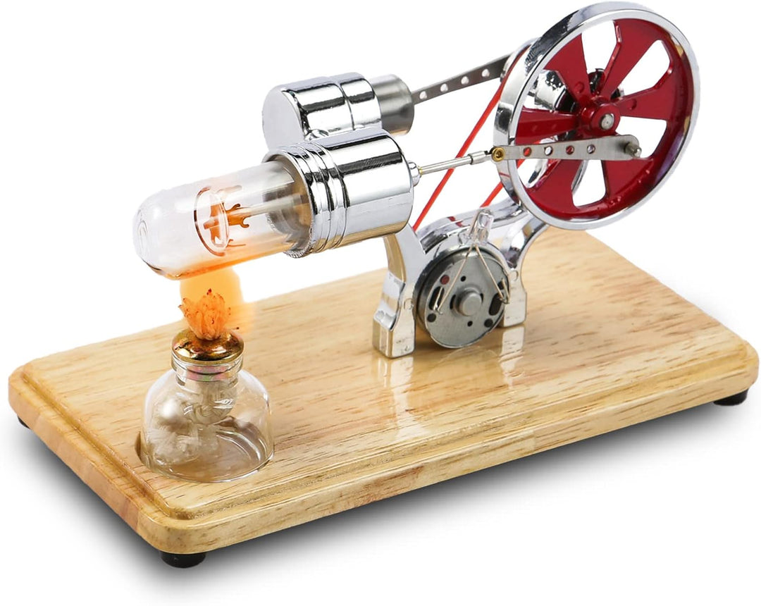 SALUTUYA Stirlingmotor-Modellbausatz, Dampfmaschine Stirlingmotor, Einfach zu Bedienende Mehrzweck-E