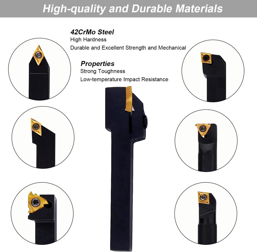 21St Drehmaschine Bohrstange Set Drehwerkzeuge Schaftdrehmaschine Drehen Drehbank 12mm Schaft CNC Dr