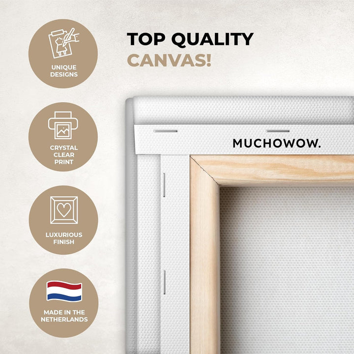 MuchoWow© Leinwand Bilder Gross 120x80 cm XXL Wanddeko Wohnzimmer Aesthetic Room Decor Deko Zimmer W