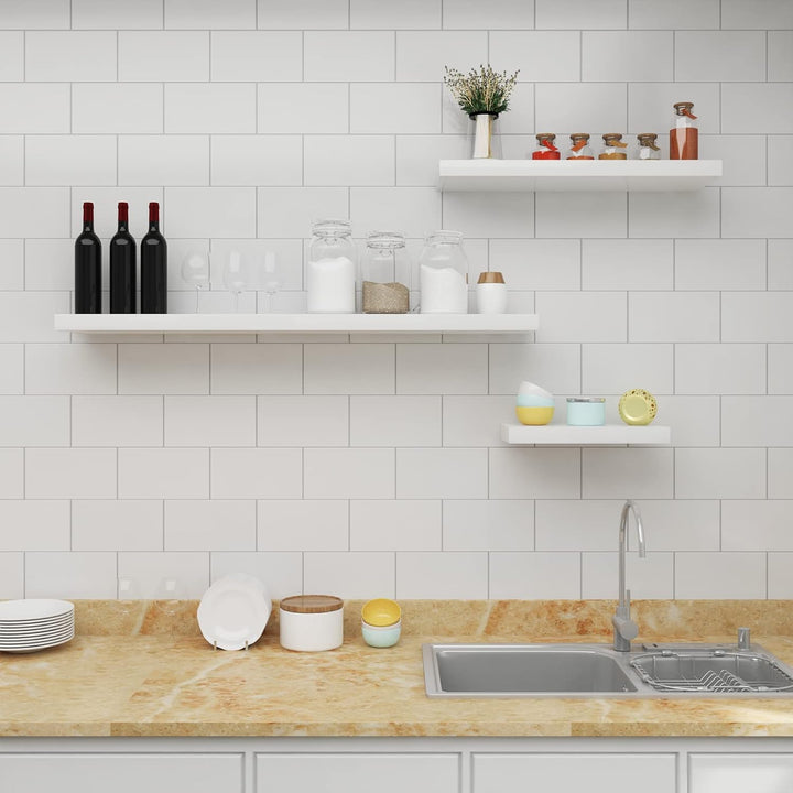 WOLTU Wandregal Volato Set von 4 Regalen Wandboard freischwebend Schweberegal CD DVD Regal Bücherreg