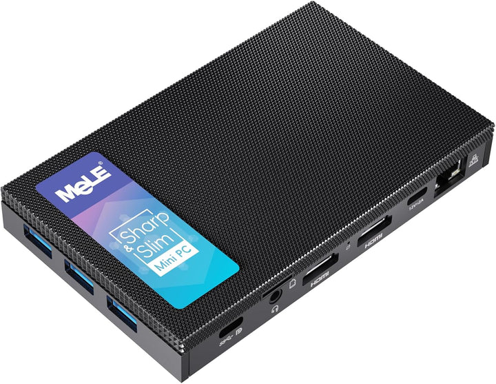 Mele Quieter 3C Lüfterloser Mini-PC N5105, Kleiner Computer, LPDDR4, Win11, HDMI 4K, Wi-Fi 6, Gigabi
