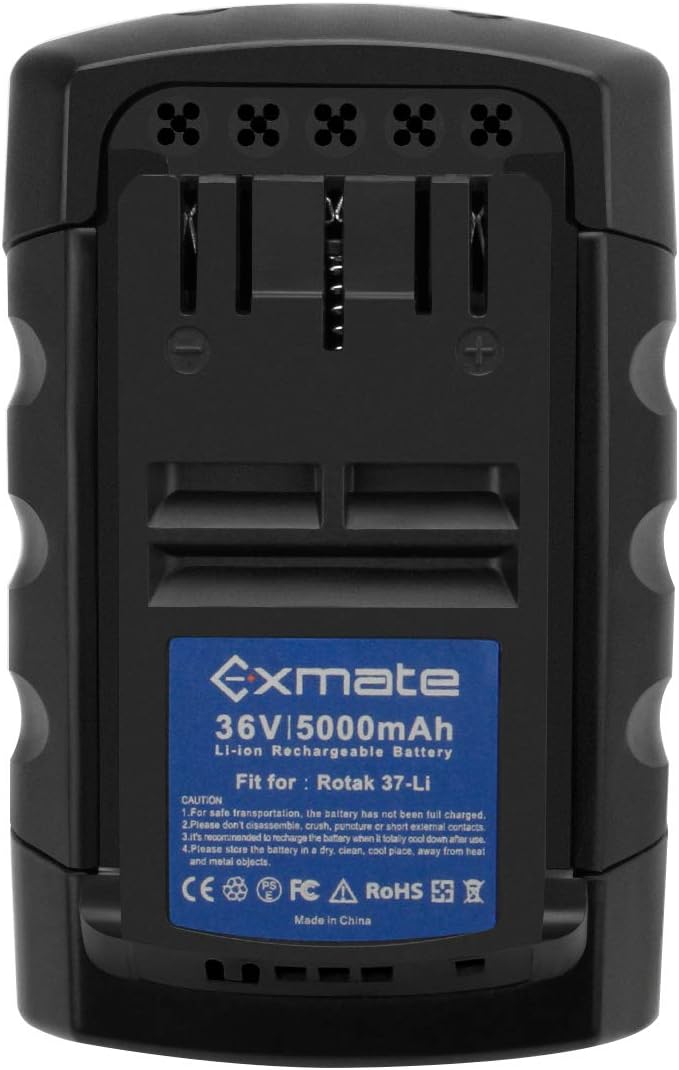 Exmate Batterie Kompatibel mit Bosch Rotak 32 LI, 34 LI, 37 LI, 43 LI Akku-Rasenmäher, Lithiumbatter