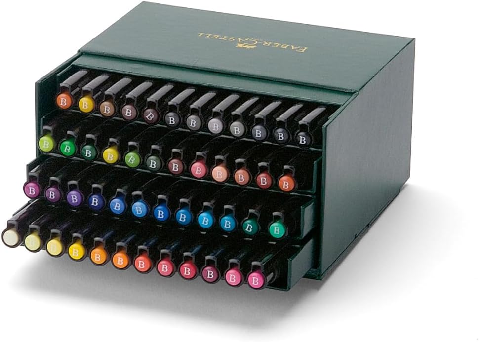 Faber-Castell 167148 - Tuschestift Pitt Artist Pen Brush, 48er Atelierbox 48 stück (1er Pack) Single