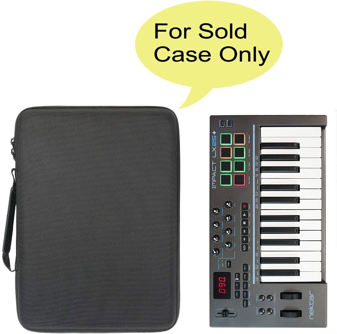 co2CREA Hart Reise Schutz Hülle Etui Tasche für Nektar Impact LX 25+ / LX-25 Plus MIDI Studio Contro
