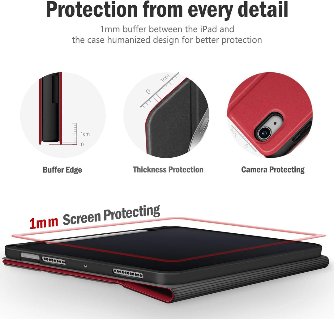 Antbox Hülle für iPad Air 5./4. Generation 2022/2020 iPad 10.9 Zoll mit Stifthalter Apple Pencil Hal