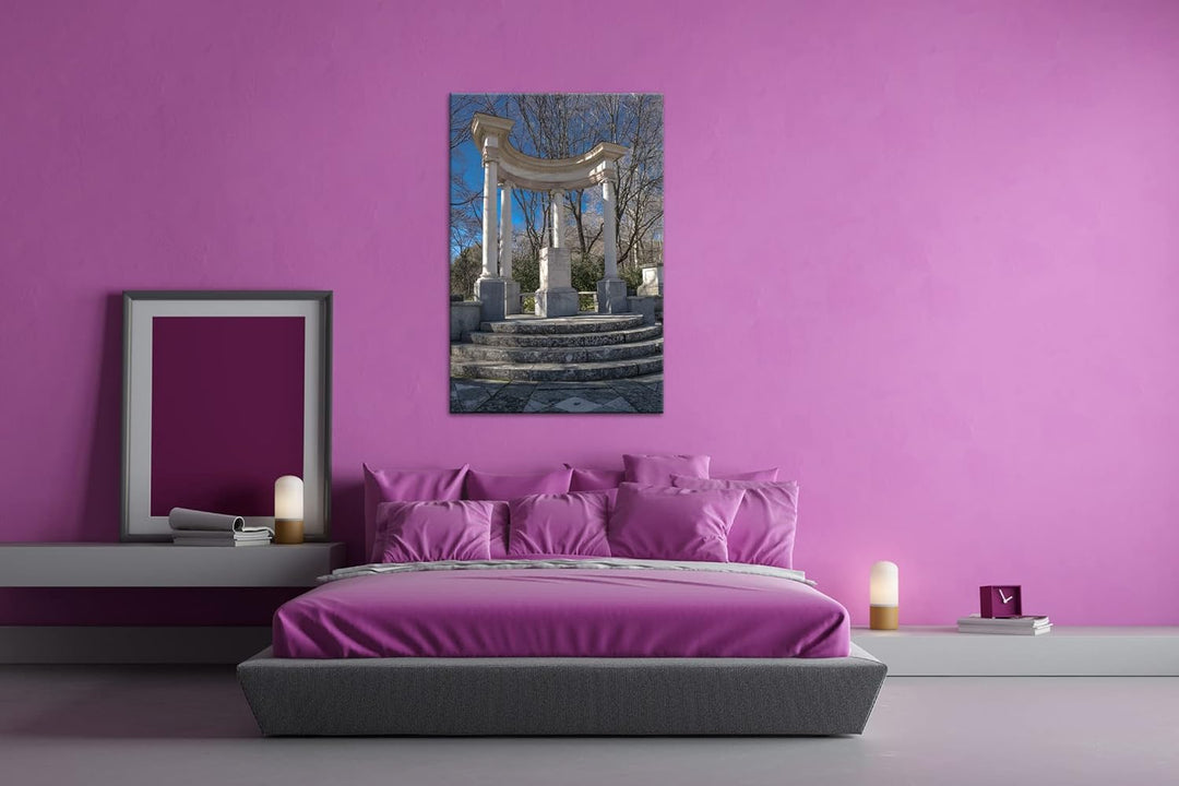 deyoli künstlerisches Denkmal in Madrid im Format: 80x60 als Leinwandbild, Motiv fertig gerahmt auf