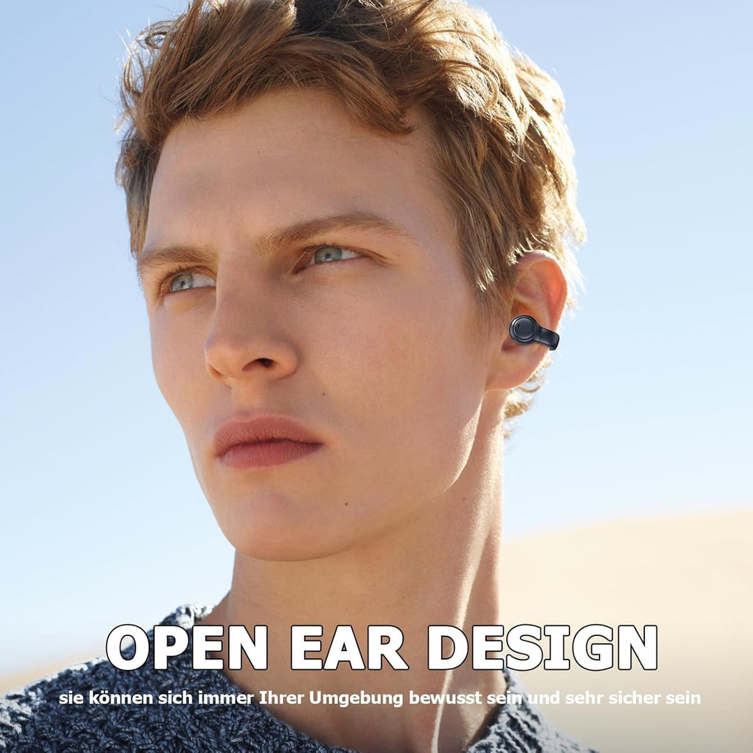 Open Ear Kopfhörer Bluetooth kabellos Air Bone Conduction Headphones Ear Clip Knochenschall Sportkop