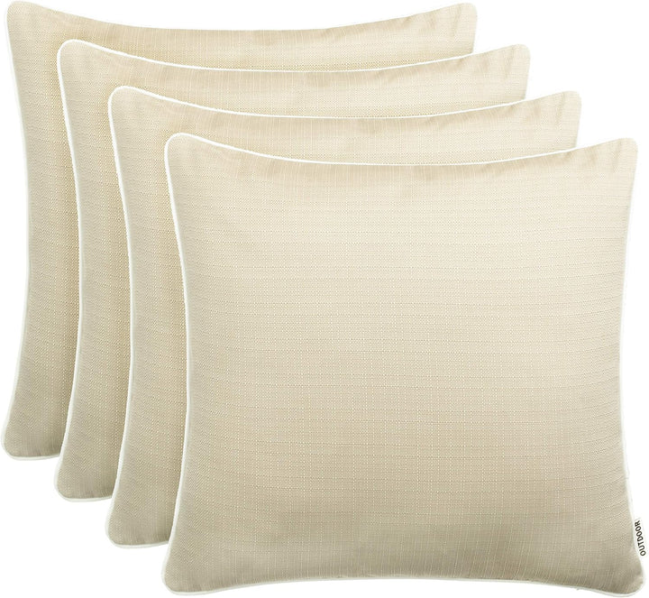 Brandsseller Outdoor Garten Kissen Dekokissen Leinenoptik strukturiert Schmutz- und Wasserabweisend